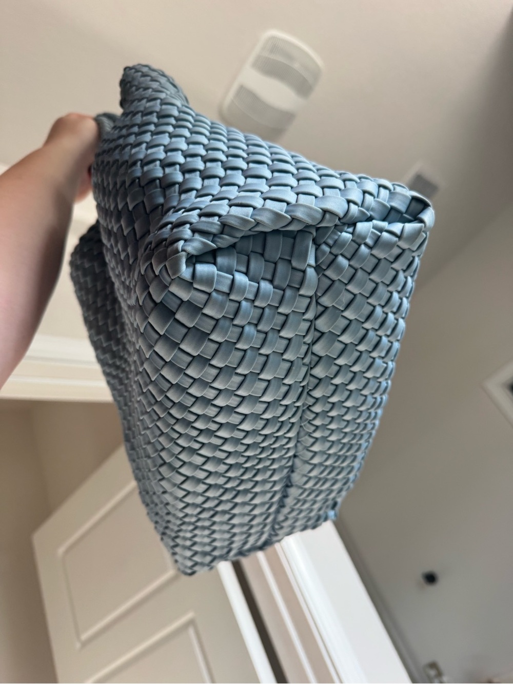 Woven Tote Bag Cornflower Blue - Picture 3 of 4